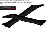 RED STITCH FITS MITSUBISHI FTO 2X WINDSCREEN PILLAR LEATHER SKIN COVERS ONLY