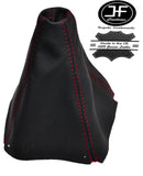 RED STITCH FOR HYUNDAI COUPE 1996-2001 GEAR STICK GAITER REAL LEATHER CUSTOM NEW