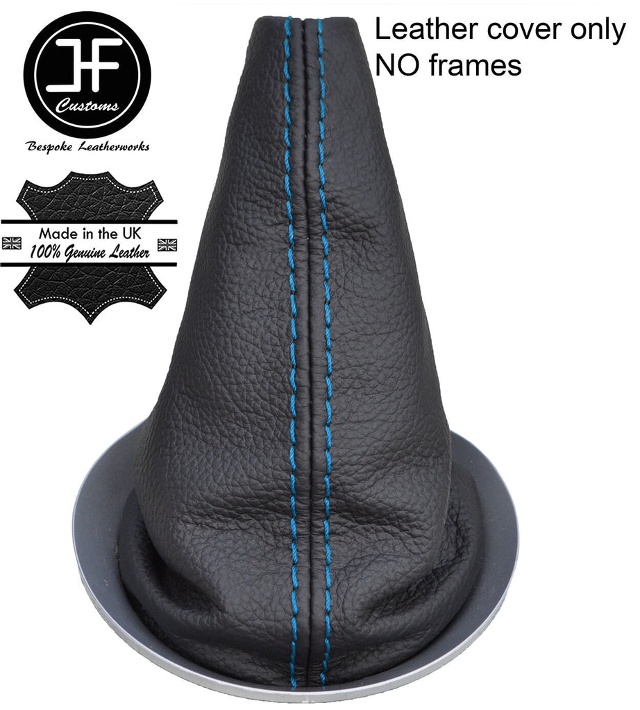 BLUE STITCH TOP GRAIN LEATHER GEAR GAITER FOR BMW MINI COOPER R55 R56 R57