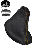 YELLOW STITCHING REAL LEATHER GEAR GAITER FITS CITROEN C4 MK2 II 2011-2014