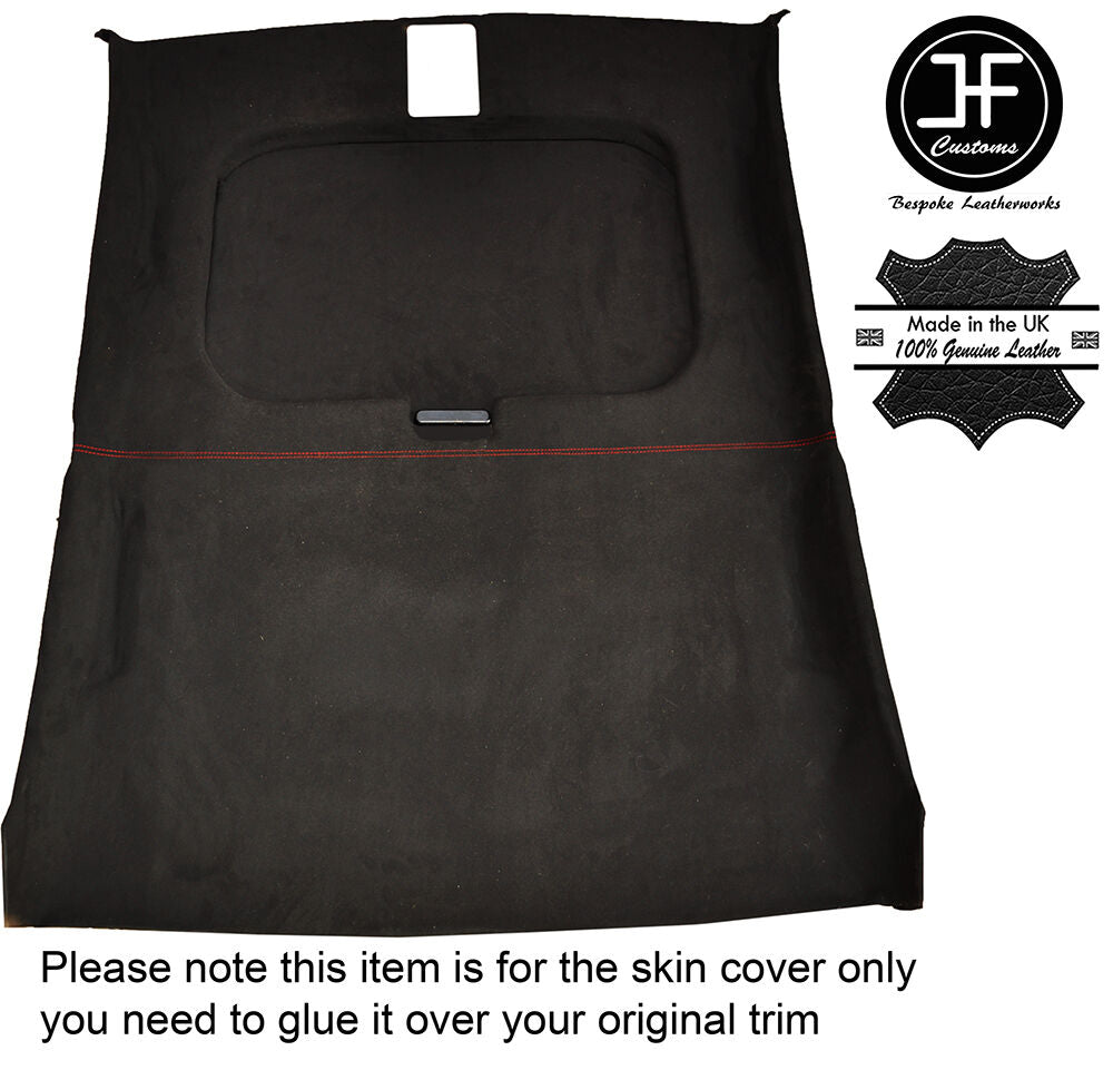 RED STCH ROOF & SUN ROOF HEADLINING LINER LUXE SUEDE COVER FOR PEUGEOT 205 MK2