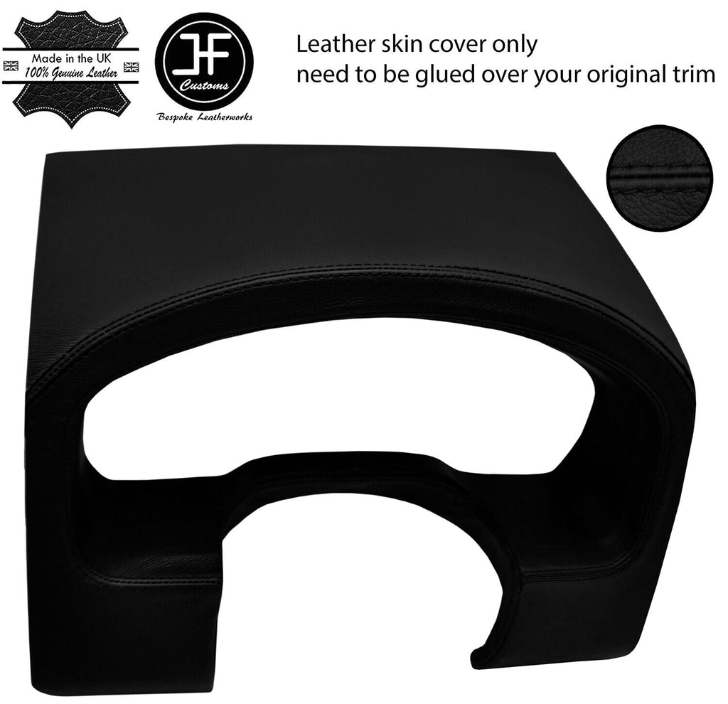 BLACK STITCH INSTRUMENT CLUSTER HOOD LEATHER COVER FITS FORD F150 2004-2008 JF1