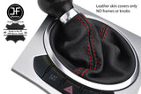 RED STITCH TOP GRAIN REAL LEATHER MANUAL GEAR GAITER FOR AUDI TT MK2 06-14