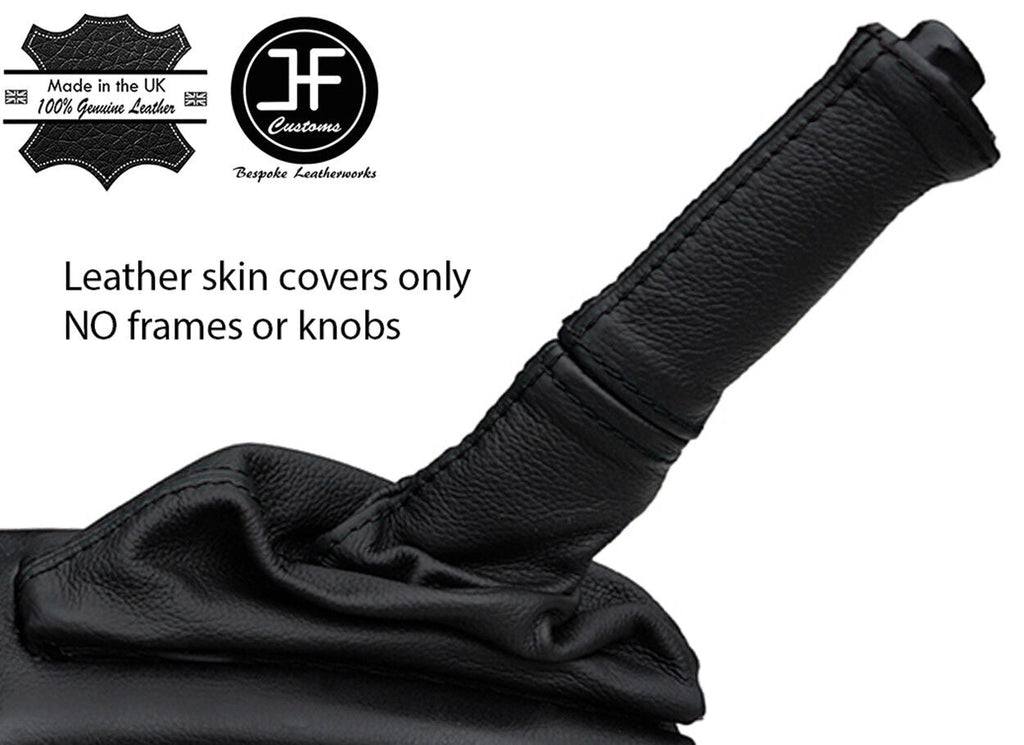 BLACK STITCH LEATHER HANDBRAKE GAITER + HANDLE COVER FITS FIAT BARCHETTA 95-05