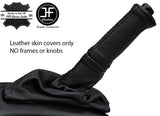 BLACK STITCH LEATHER HANDBRAKE GAITER + HANDLE COVER FITS FIAT BARCHETTA 95-05