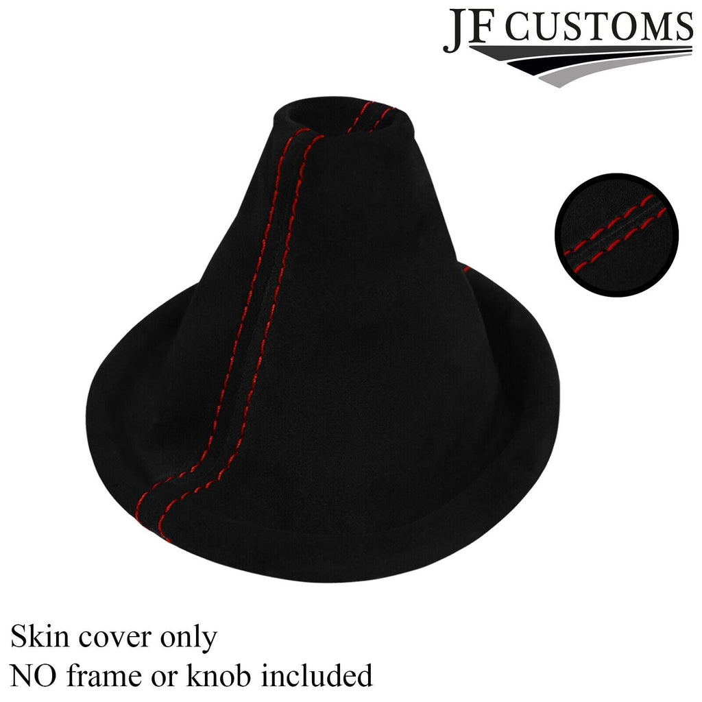 D RED STITCH SUEDE GEAR GAITER FITS SUBARU IMPREZA WRX STI 15-18 CUSTOM NEW
