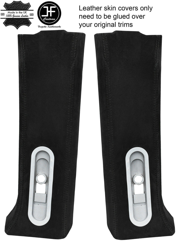 BLACK STITCH 2X UPPER B PILLAR SUEDE COVER FOR MERCEDES VITO VIANO W639 04-12