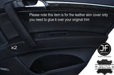 BLACK STITCHING 2X REAR DOOR ARMREST LEATHER COVERS FITS AUDI Q7 4L 2006-2015
