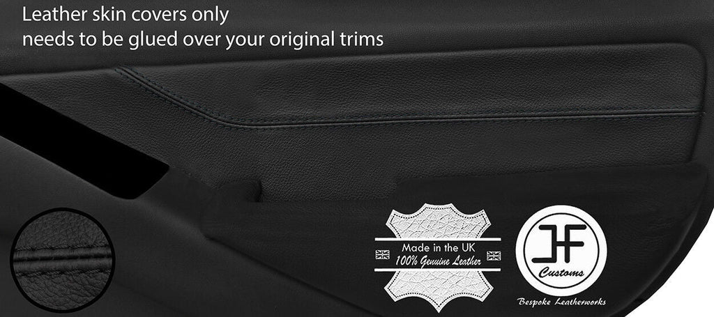 BLACK STITCH 2X REAR DOOR CARD TRIM LEATHER COVERS FITS PATHFINDER 2005-2012