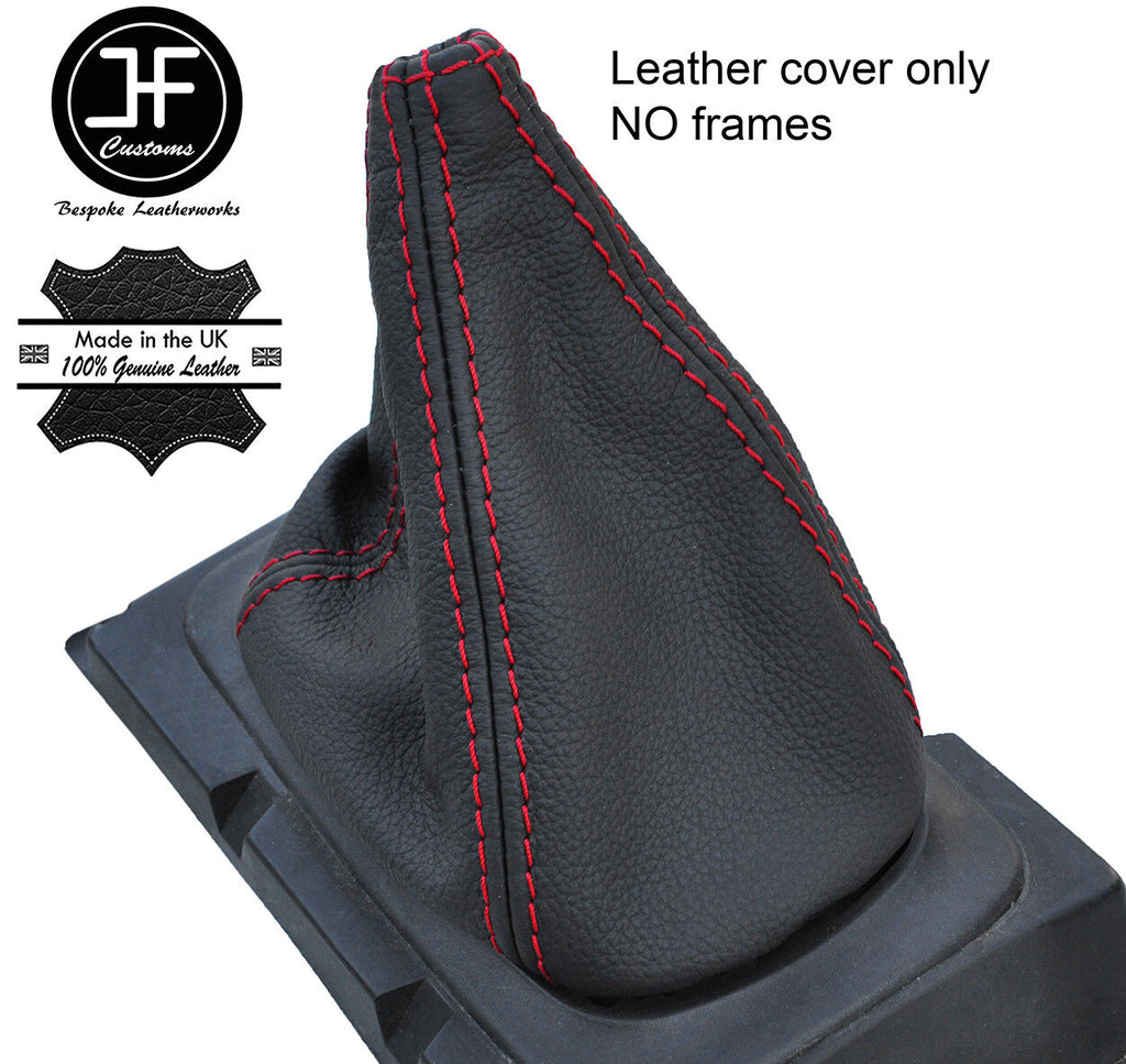 RED STITCH REAL LEATHER GEAR GAITER RUBBER REPLACEMENT FOR SUZUKI SWIFT 97-03