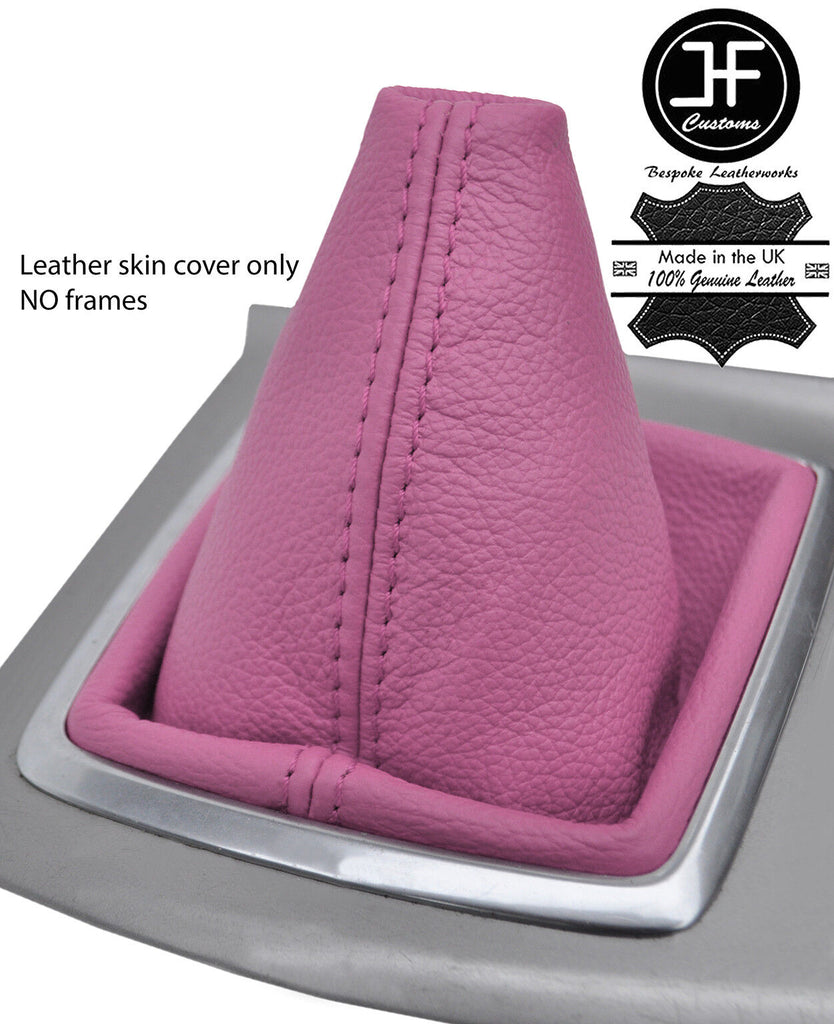 PINK TOP GRAIN REAL LEATHER MANUAL GEAR GAITER FOR FORD FOCUS MK2 2008-2011