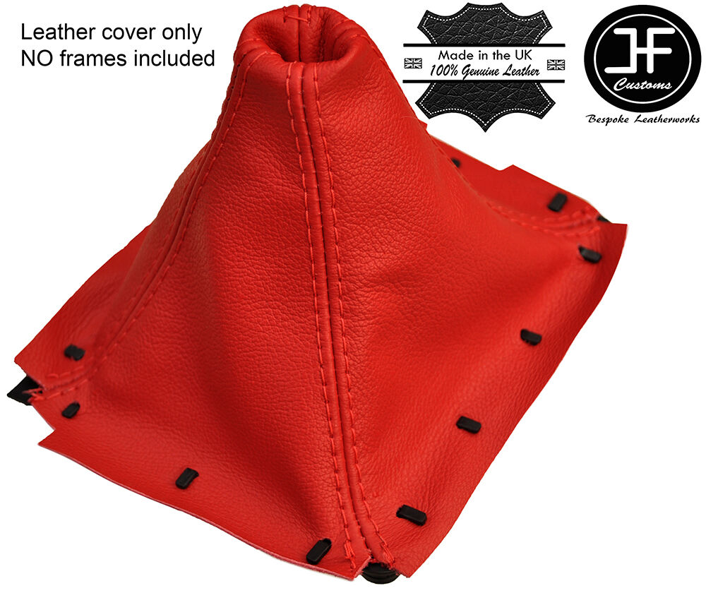 RED REAL LEATHER GEAR STICK GAITER FITS MAZDA MX5 MIATA MK1 1989-1997 CUSTOM NEW