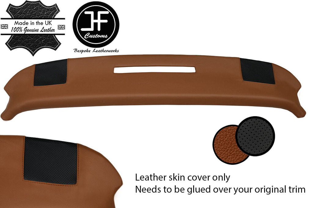 BROWN TOP GRAIN LEATHER TOP DASH DASHBOARD PAD COVER FITS CORVETTE C3 70-76