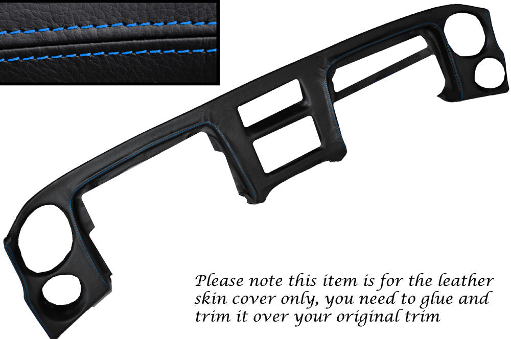 BLUE STITCH DASH DASHBOARD LEATHER SKIN COVER FITS TOYOTA MR2 MK1 AW11 84-90