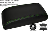 GREEN STITCH ARMREST LID LEATHER COVER FITS LAND ROVER DISCOVERY TD5 300 TDI