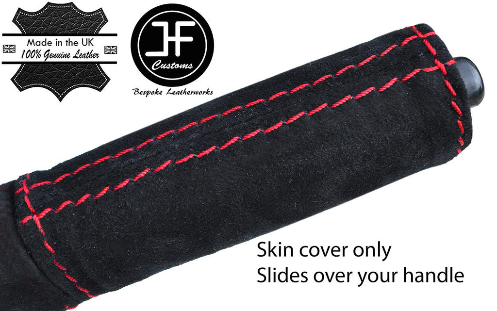 RED STITCHING REAL SUEDE HANDBRAKE HANDLE COVER FOR MAZDA RX7 FC3S 1986-1991