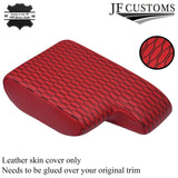 UV PRINTED RED TOP-GRAIN LEATHER ARMREST COVER FOR BMW 3 SERIES E36 91-99 UV1