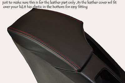 RED STITCHING FITS SEAT TOLEDO 2004-2008 LEATHER ARMREST SKIN COVER ONLY
