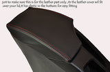RED STITCHING FITS SEAT TOLEDO 2004-2008 LEATHER ARMREST SKIN COVER ONLY