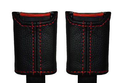 RED STITCH FITS VW T4 TRANSPORTER CARAVELLE 2X FRONT SEAT BELT STALK COVERS