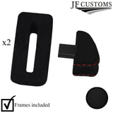 2X D RED ST SUEDE SEAT TILT RELEASE LEVER KNOB & TRIM FOR PORSCHE 944 924 928