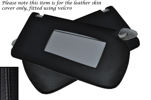 BLACK STITCH FITS HONDA ACCORD MK7 2003-2007 2X SUN VISORS LEATHER COVERS ONLY