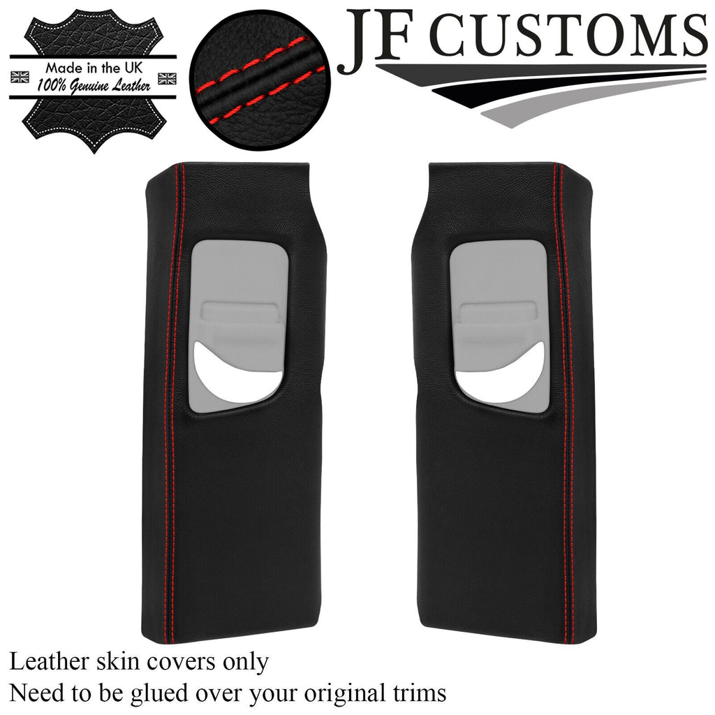 RED STITCH LEATHER 2X UPPER B PILLAR COVER FOR MERCEDES VITO VIANO 14-21