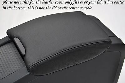 black stitch FITS VOLVO S60 D5 2011+  ARMREST LEATHER COVER CUSTOM NEW