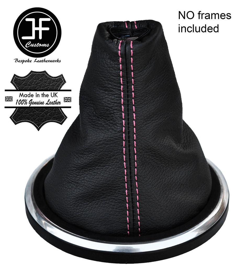 PINK STITCH LEATHER GEAR STICK GAITER FITS FORD FIESTA MK6 FUSION 2002-2008