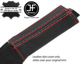 RED STITCHING REAL LEATHER HANDBRAKE HANDLE COVER FITS VOLVO 340 360 82-91