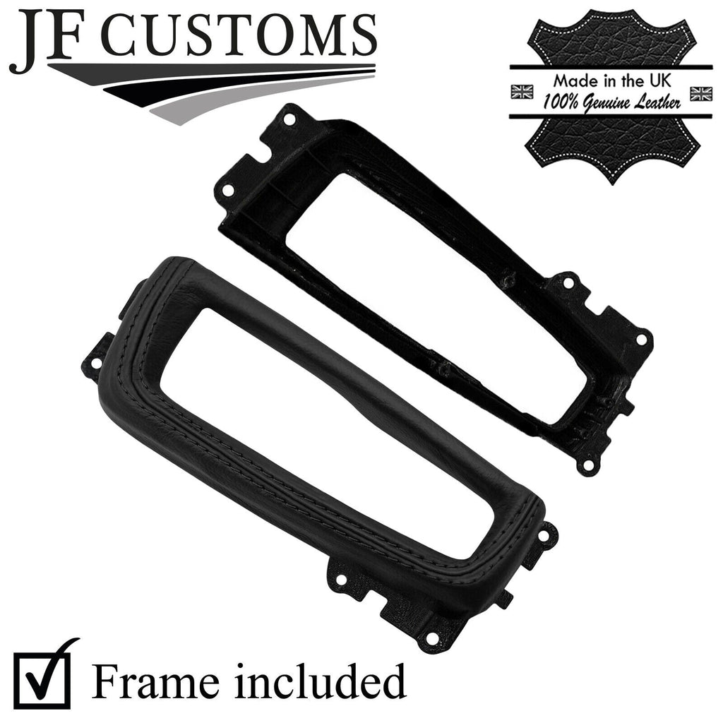BLACK ITALIAN LEATHER AUTO GEAR SURROUND+FRAME FOR BMW 5 SERIES F10 F11 10-16