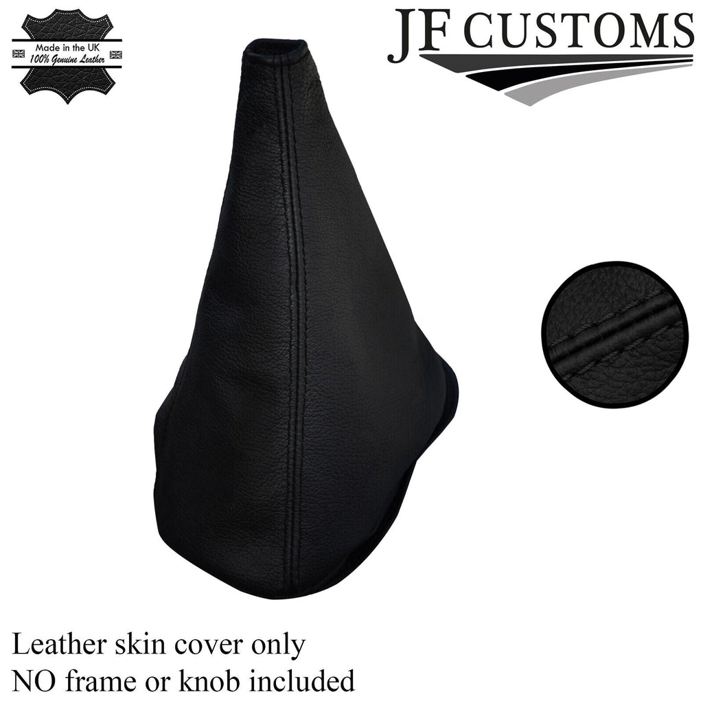 BLACK STITCH FITS MINI COOPER CLASSIC REAL LEATHER GEAR GAITER COVER CUSTOM NEW