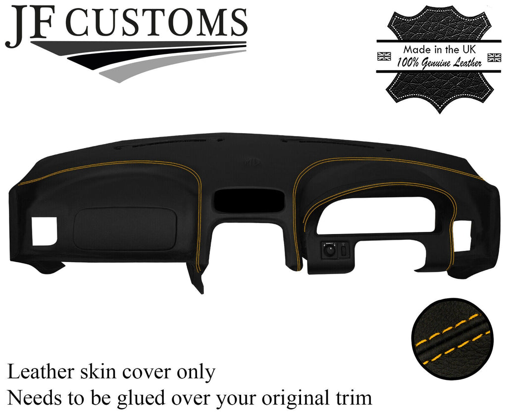 YELLOW STITCH LEATHER DASHBOARD + SPEEDO + HOOD COVER FITS MG MGF MG TF 95-05