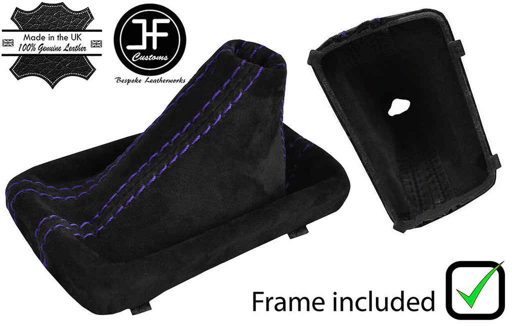 PURPLE STITCH SUEDE AUTOMATIC DSG GAITER+PLASTIC FRAME FOR VW PASSAT B6 06-10
