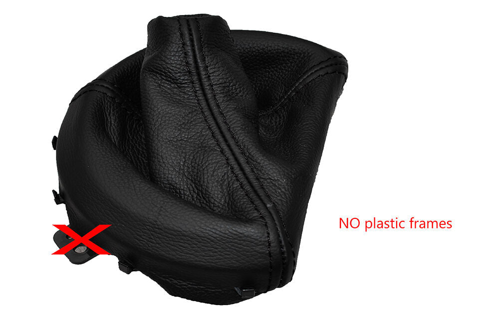 BLACK STITCHING AUTO AUTOMATIC LEATHER GEAR GAITER FITS TOYOTA GT86 2012-2015