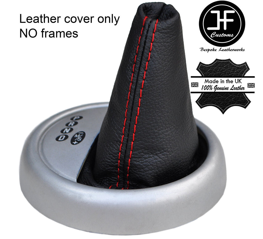 RED STITCH TOP GRAIN LEATHER AUTOMATIC GEAR GAITER FOR BMW MINI R50 R52 01-06