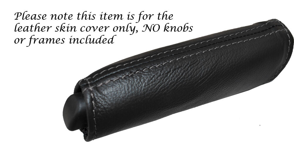 GREY STITCH HANDBRAKE HANDLE LEATHER SKIN COVER FITS ALFA ROMEO MITO 08-14