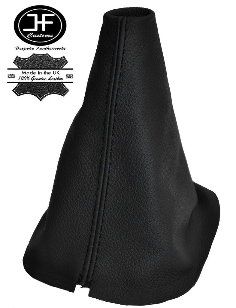 BLACK STITCHING FITS FORD FIESTA 2014+ LEATHER STICK GEAR GAITER COVER