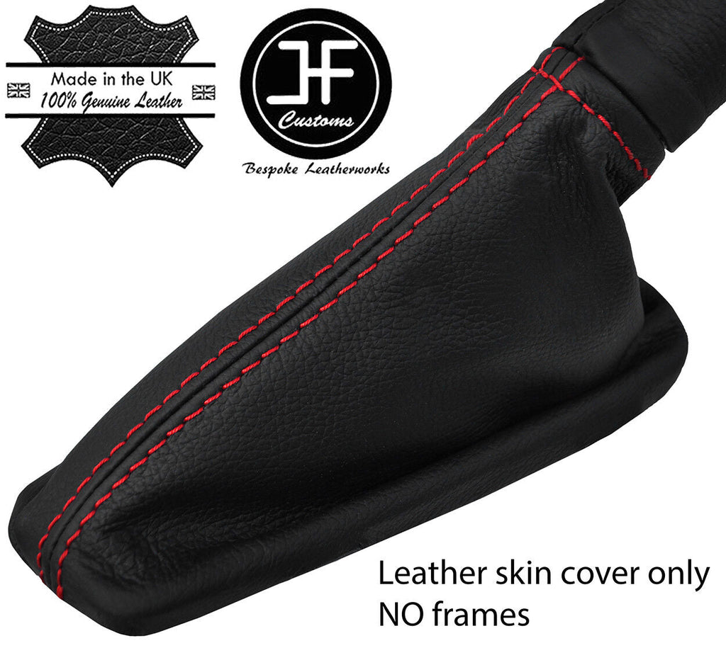RED STITCH TOP GRAIN REAL LEATHER HANDBRAKE GAITER FOR RANGE ROVER L322 02-06