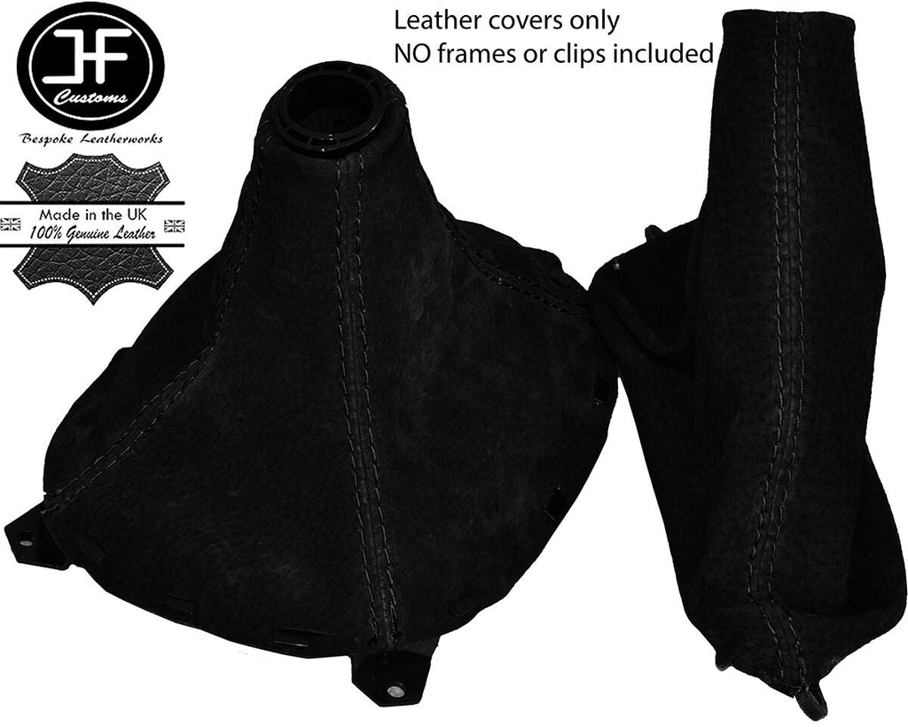 BLACK STITCH SUEDE MANUAL GEAR & HANDBRAKE GAITER FITS MAZDA RX-7 MK3 1992-2002