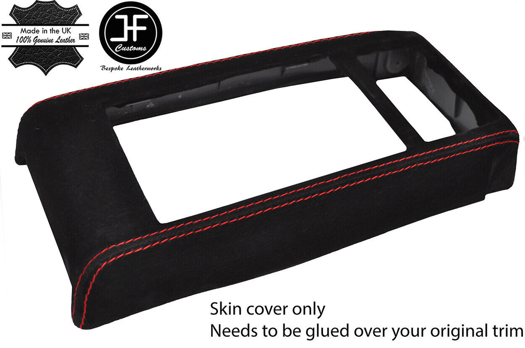 RED STITCH MANUAL GEAR SURROUND REAL SUEDE COVER FITS TOYOTA HILUX SURF 91-96