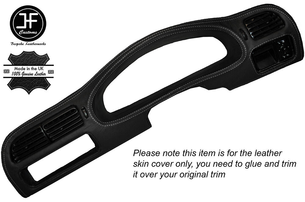 GREY STITCH SPEEDO DASH TRIM LEATHER SKIN COVER FITS NISSAN PULSAR GTIR GTI-R