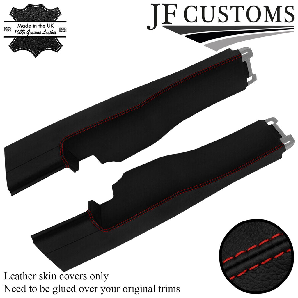 D RED STITCH LEATHER 2X LOWER B PILLAR COVER FOR MERCEDES VITO VIANO 14-21