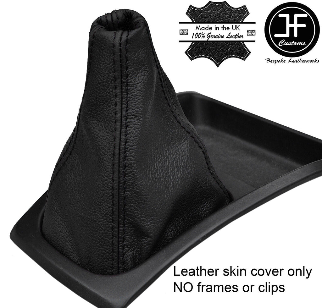 BLACK & BLACK TOP GRAIN LEATHER GEAR GAITER FITS SUBARU IMPREZA WRX STI 92-98