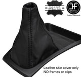 BLACK & BLACK TOP GRAIN LEATHER GEAR GAITER FITS SUBARU IMPREZA WRX STI 92-98