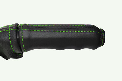 green stitch FITS VAUXHALL OPEL CORSA B 93-00 LEATHER HANDBRAKE HANDLE COVER