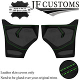 GREEN STITCH LEATHER 2X FRONT DOOR COVERS FOR FORD TRANSIT CUSTOM MK8 13-18