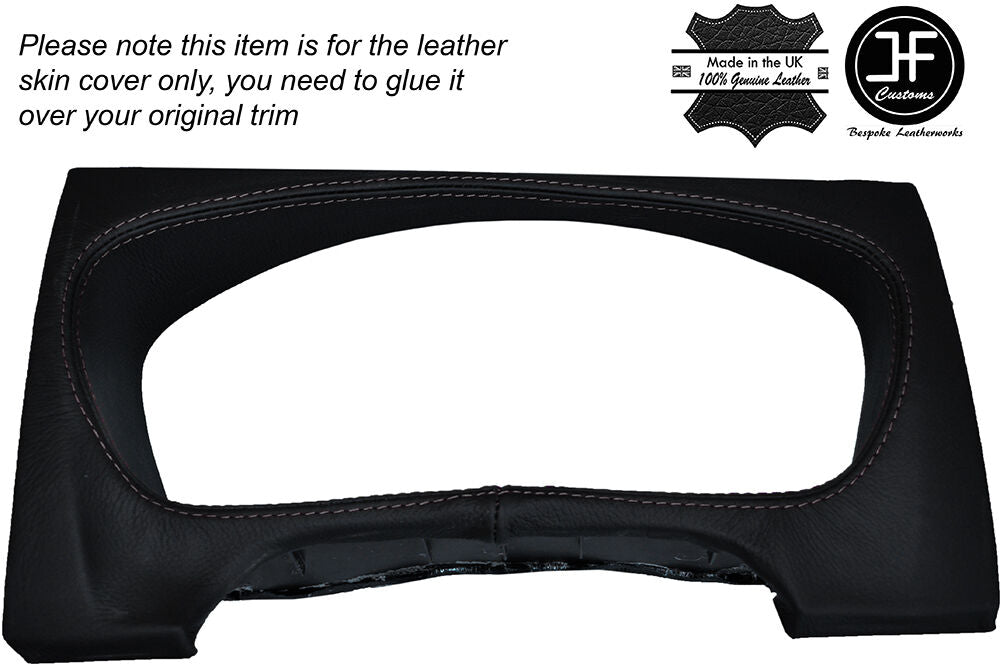 GREY STITCH SPEEDO SURROUND LEATHER SKIN COVER FITS FORD TRANSIT MK7 2006-2014