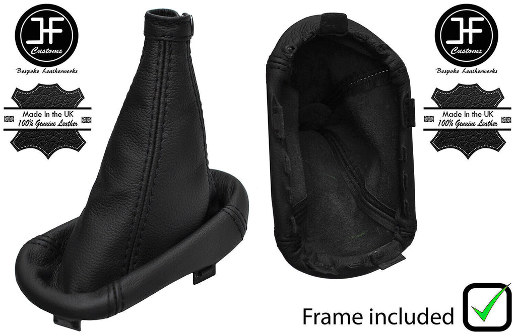 BLACK STITCH LEATHER MANUAL GEAR+PLASTIC FRAME FOR FIAT SEICENTO 1998-2004