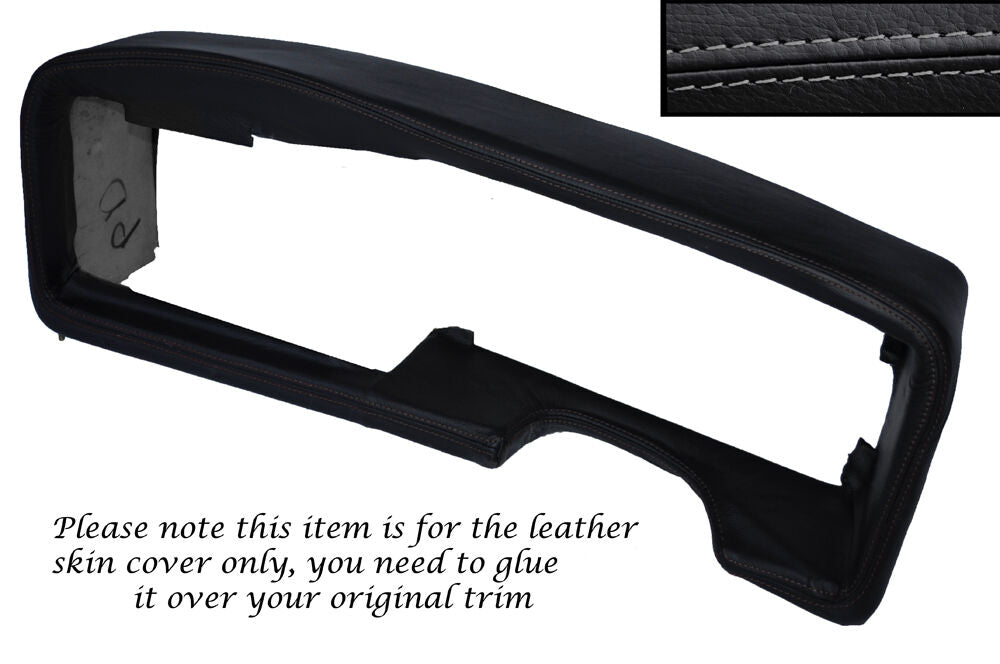 GREY STITCH DASHBOARD BINNACLE LEATHER SKIN COVER FITS LOTUS EXCEL 83-91